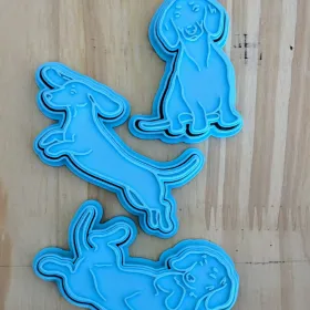 3D Perros salchicha 
